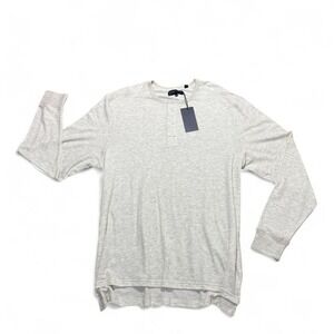 NWT size 2XL Off white 100% cotton long sleeve Henley shirt Brand is Five Four